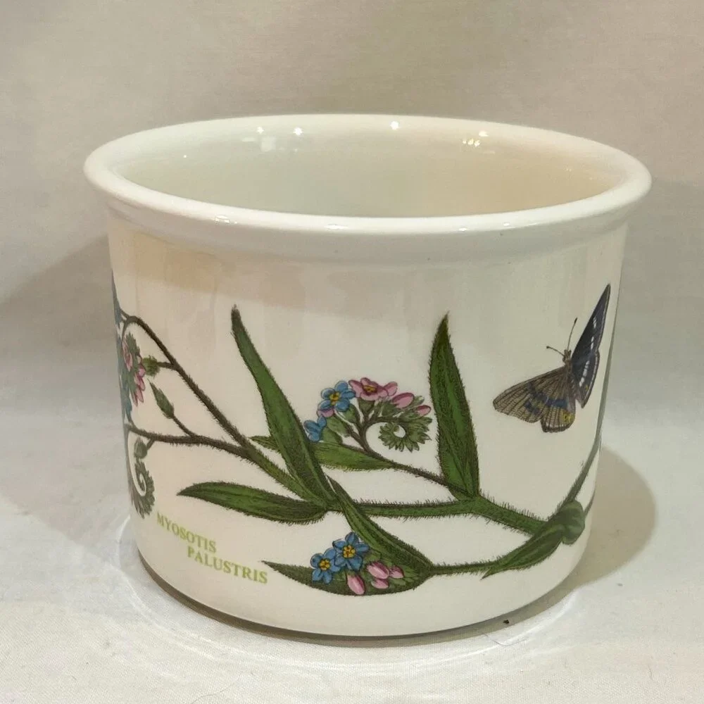 Portmeirion Botanic Garden Ceramic Crock Jar Planter Forget Me Not